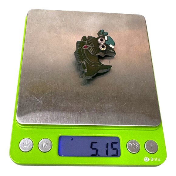 Vintage Bakelite Scottie Dog Brooch Whimsical Kitch Carved Dark Green Pin 1.5" - Picture 4 of 4